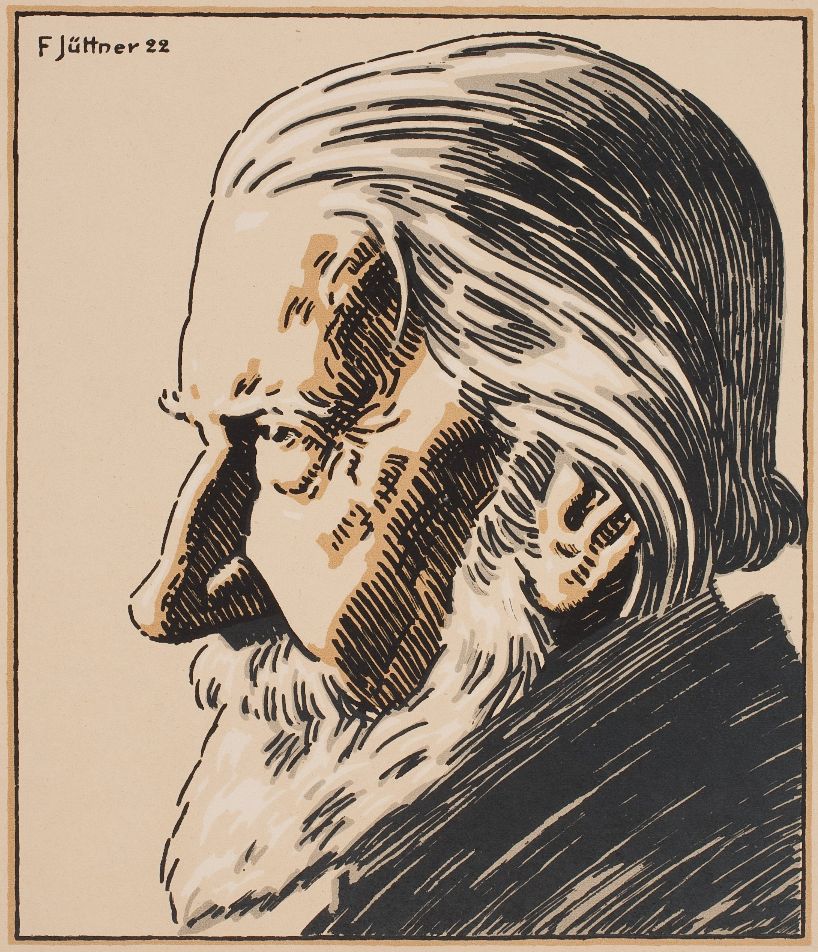Wilhelm Raabes Porträt von Franz Jüttner